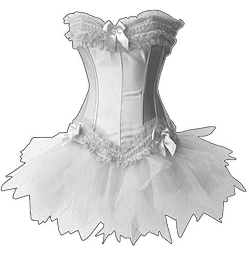Preisvergleich Produktbild SZIVYSHI Corsage Korsett Kleid Mini Rock Petticoat