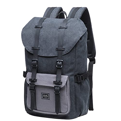 Kaukko Laptop Outdoor Backpack, Traveling Rucksack Fits 15.6 Inch Laptop (E5-1Canvas Blackgrey) #TOP7