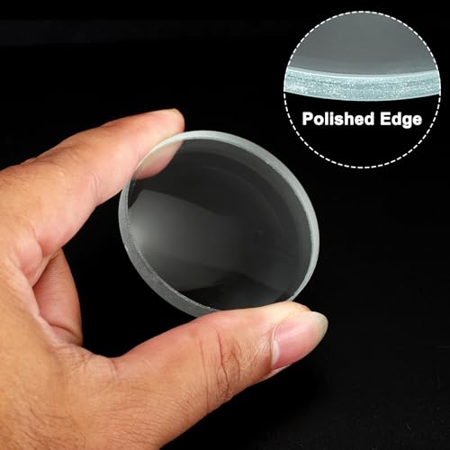 Image of PATIKIL 6 inch (150mm) Focal Length Double Concave Lens, 3 Pack 50mm Diameter 6mm Height Glass Optically Polished Round Edges Lens for Physics Experiment, Clear
