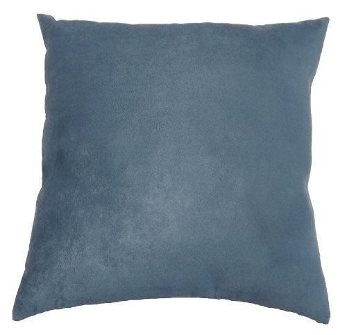 DreamHome - Solid Faux Suede Decorative Pillow Cover/Sham, (26x26, Cloud)