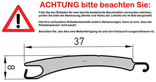 Aluminium Rollladenpanzer ALU Mini in Weiß, Maßanfertigung