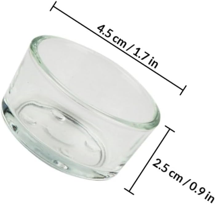 Amosfun 9pcs Glass Reptile Food and Water Bowls Set, Crawling Pet Feeder Terrarium Food Basin for Lizards, Tortoises, Snakes, Reptile Supplies for Habitat Feeding