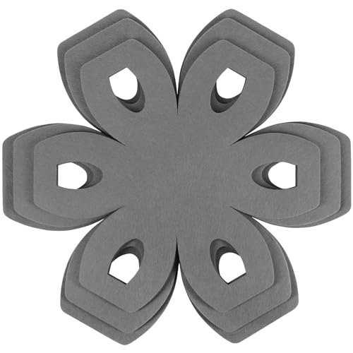 BYKITCHEN Pan Protectors, Larger Gray Pot Pan Separators for Stacking, 12 Pcs and 3 Different Sizes,Saucepan Protectors for Stacking Cookware in Kitchen Cupboard