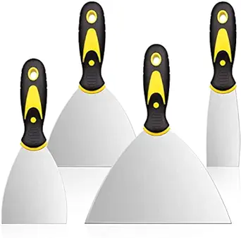 CATSON Wall Putty Knife Set Putty Knives Putty Scrapers Drywall Finishing Plaster Scraping Patching and Painting Spackle Filling Tool ( Pack of 4, Size - 5