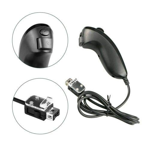 Lyyes Wii Controller with Motion Plus Wii Motion Remote with Nunchuck for Wii Wii U (Black) - Thumbnail 2