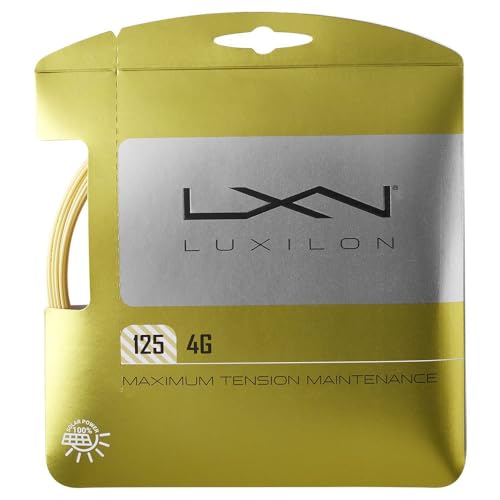 Wilson Luxilon Unisex Tennissaite 4G, gold, 12,2 Meter, 1,25 mm, WRZ997110