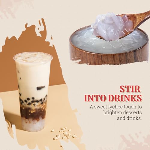 image for 52USA Lychee Flavored Coconut Jelly 1kg (2.2 lbs) Topping for Desserts