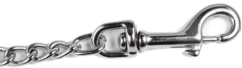 Miniatura 5 de SGODA Cadena de metal resistente para perro, correa para perro a prueba de mordidas con mango suave para mascotas de gran tamaño caminar (4 pies x