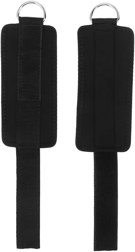 Miniatura 8 de BESPORTBLE Juego de 2 pesas de tobillo para muñeca, hebilla de anillo en D, entrenamiento de piernas con peso para piscina o gimnasio, color negro