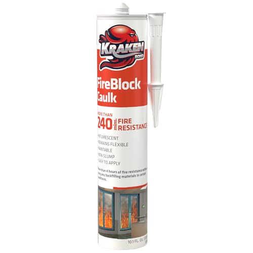 KRAKEN BOND Fire Block Caulk White - Sellador resistente al calor miniatura 3