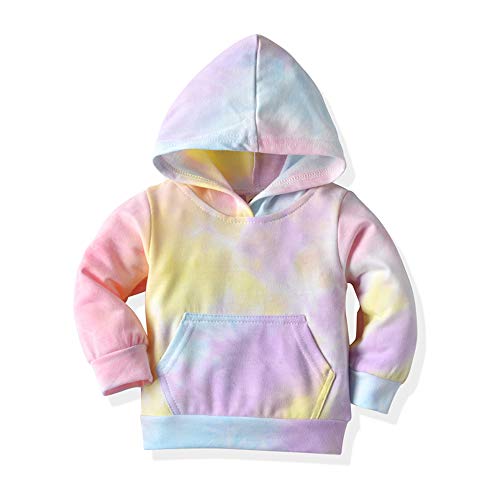Toddler Girls Boys Tie-dye Pullover Hooded Sweatshirt Pant Set Unisex Baby Hoodie Sweatsuits Outfit3