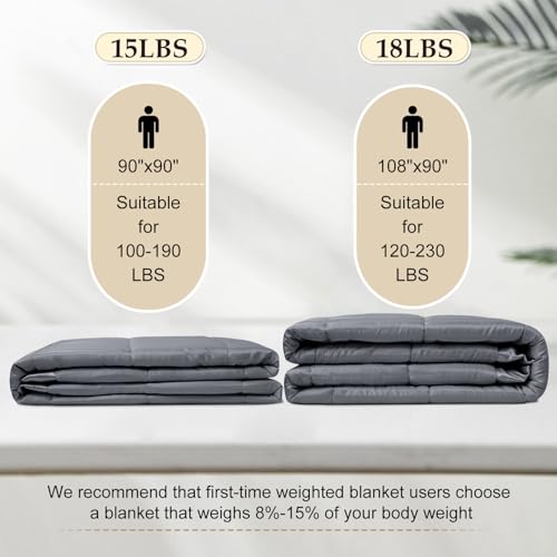 downluxe Cobertor pesado tamanho king, cobertor ponderado de 8,2 kg com contas de vidro para todas a