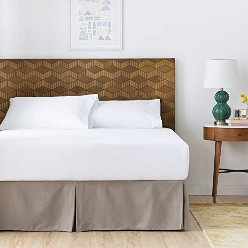 Linenspa 14 Inch Wrinkle And Fade Resistant - Machine Washable - Easy Use Pleated Microfiber Bed Skirt, King, Sand #TOP4