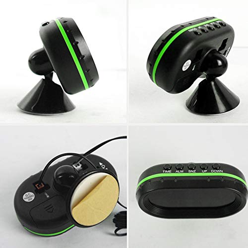 Anself Termômetro do carro Relógio Digital DC 12 V Relógio Automóvel LED Iluminado Auto Dual Medidor