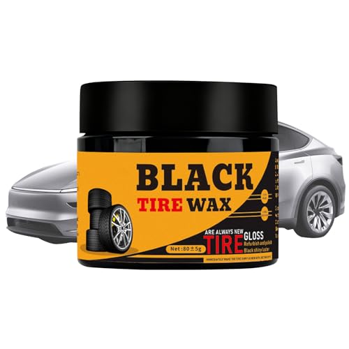 Tire Shine – Pasta de Recubrimiento de Larga duración, Limpiador Profesional de Tires y de Brillo | Restore Faded Rubber for Car, Truck, Motorcycle, Auto Detailing Black Restoring Tire
