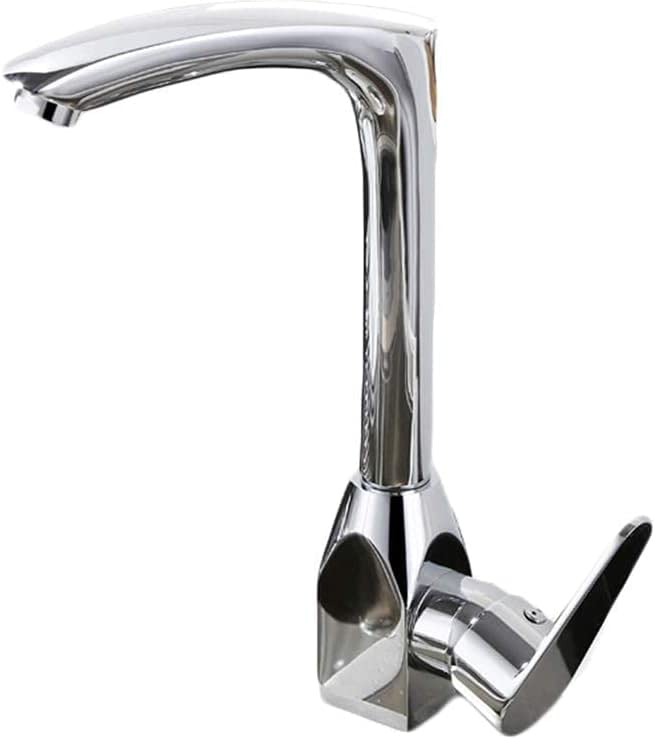 Mitigeur d'évier rotatif 360° avec commande eau chaude et froide fluide