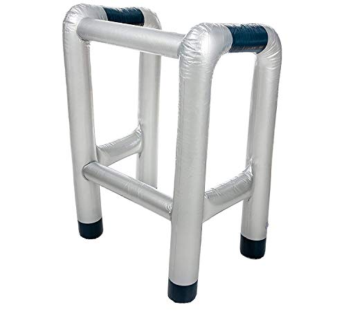 Smiffys Unisex Opblaasbare rollator, One Size, Zilver 26461 - Image 3