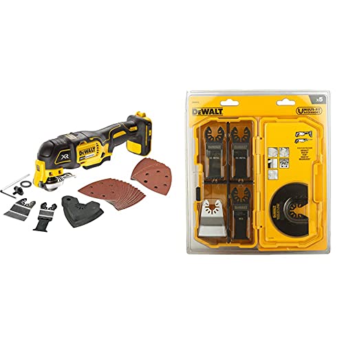 Image of DEWALT DCS355N-XJ 18V Li-Ion Cordless Brushless Oscillating Multi-Tool & DT20705-QZ Oscillating Multi-Tool Accessory Set in Tough Case