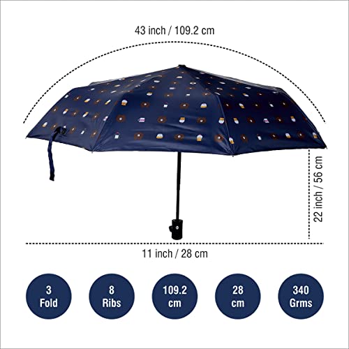 Image of KEKEMI 3 Fold Automatic Sun & Rain Umbrella for Men & Women (Pack of 2)