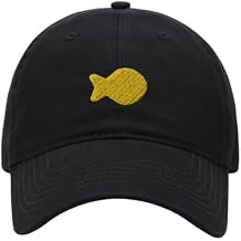 Men's Baseball Cap Fish Animal Embroidered Washed Cotton Vintage Dad Gifts Hat