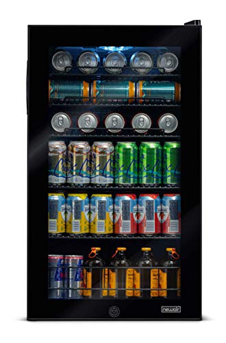 Image of NewAir 126 Can Freestanding Beverage Fridge, Black (Renewed)