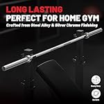 PAPABABE Olympic Barbell Series – Hybrid Needle Bearings & Bushings, 190,000 PSI Steel, 1000lbs/1200lbs Capacity, Solid Chrome/Zinc Grip, 2-Inch Textured Sleeves – Home Gym Bar (Multiple Sizes/Colors) - Image 3