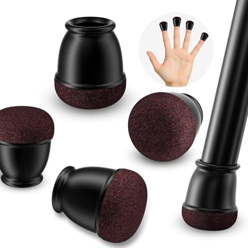 Ezprotekt Protectores de suelo para patas de silla, 1,5 cm, extra pequeños, redondos, negros, 10-15 mm