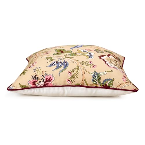 Image of Handmade Throw /Pillow Cushion Cover : 100% Cotton Fabric : High Thread Count : Set of 5