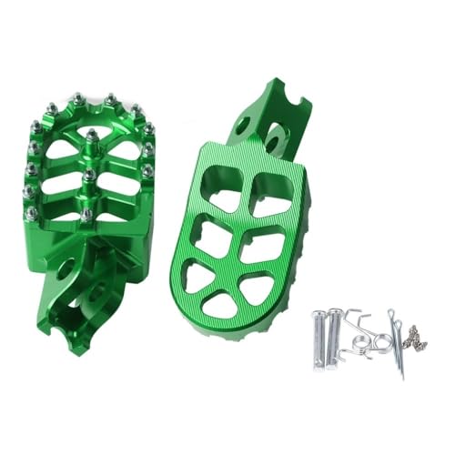 ECVHIPKLG Motorrad Fußrasten Motorcycle Foot Pegs Pedal Zubehör Fußstütze Fußrasten Pedale Für H&ONDA CRF250L CRF250 CRF300L Rally CRF250R CRF450R CRF450X CRF450L (Color : Green)