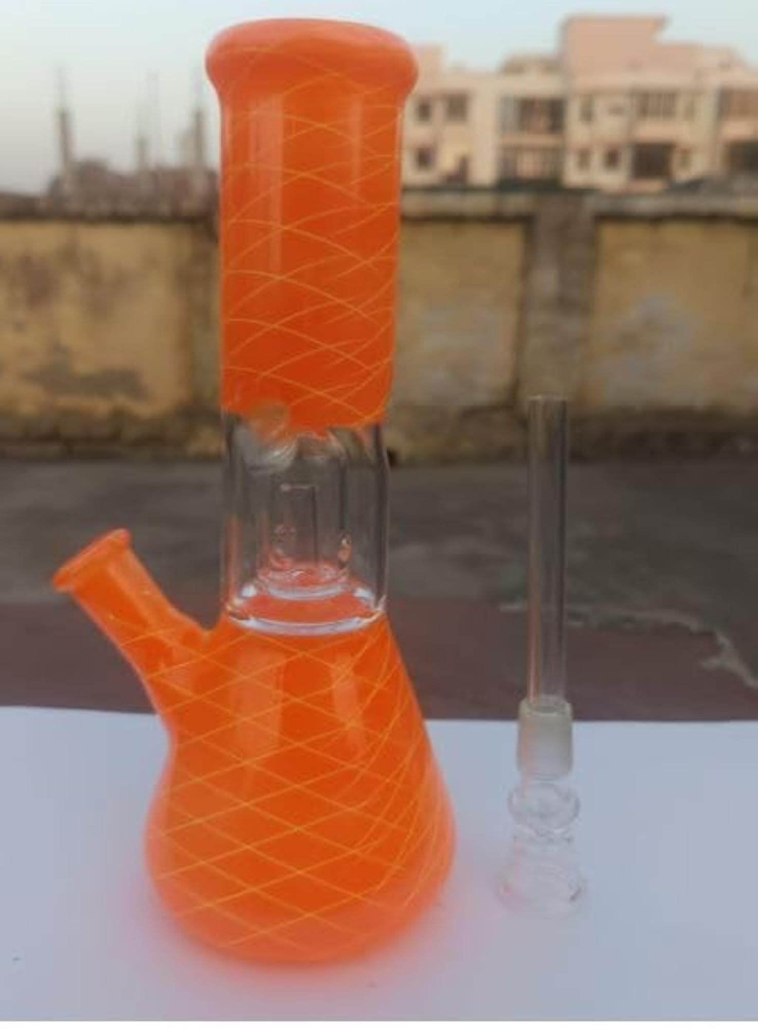Orange Lined Perc, 1 Piece