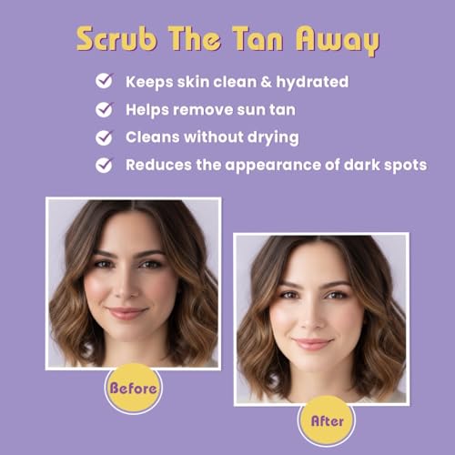 Image of Glamveda De Tan Scrub For Face 100gm | Face Mask for Glowing Skin & Tan Removal | Cleanser, Dead Skin | Blackhead Remover For Deep Exfoliation | Face Scrub For Men & Women | All Skin Types