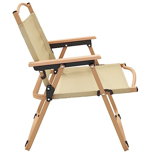 Chaise de camping pliante Oxford Lot de 2 avec structure en acier noir