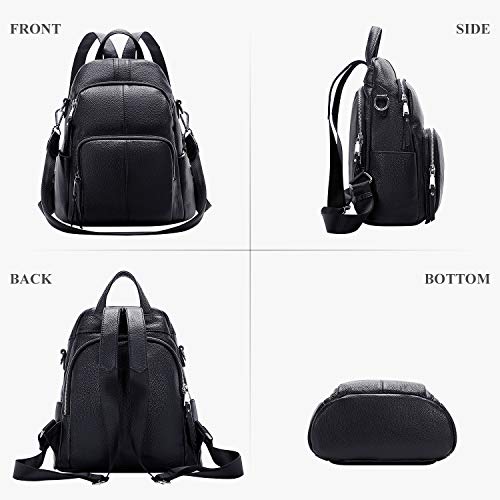 ALTOSY Echtleder Damen Rucksack Tasche Elegant Anti-Diebstahl Tagesrucksack Schultertasche – Bild 5