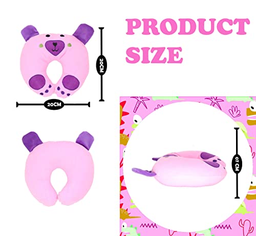 Image of Akido Presents Kids Baby Pillow U Shape Soft Head Shaper Anti Flat Sleeping Cushion in Cotton Microfiber Filling for Infant Newborn Babies