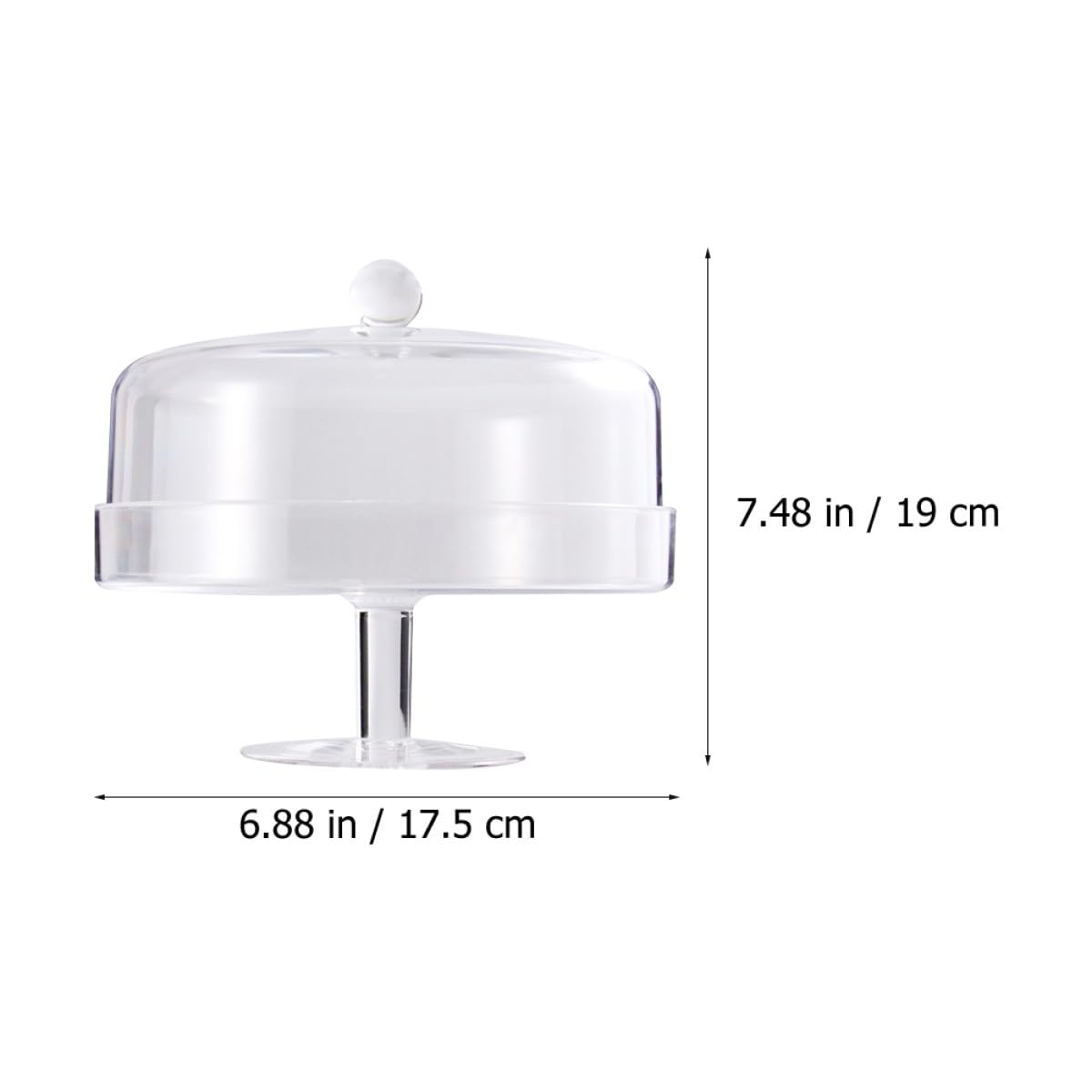 Beaupretty Bandeja Acrílica Transparente con Tapa Protectora para Exhibición y Almacenamiento de Postres en Cocina y Hogar, Diseño Creativo y Funcional