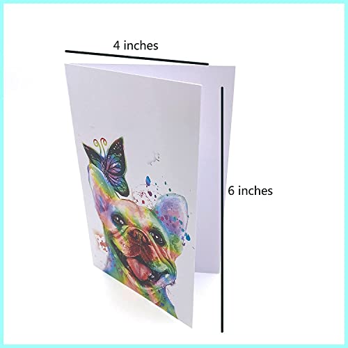 Greeting Cards, Dog Thank You Cards With Envelopes & Stickers-Watercolor Painted Dogs Thank You Cards Bulk Note Cards Stationery Box Set For All Occasions Birthday Thank You Wedding. Rainbow Dog #TOP4