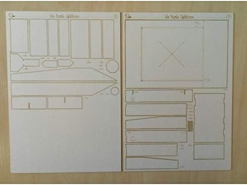 OREL 245/2 Laser Cutting Isle Royale Lighthouse (Menagerie Island Light), USA, 1875, 1/150 Paper Model Kit, Architecture