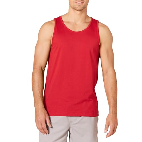 La mejor selección de Playera Roja favoritos de las personas. 48 Amazon Essentials - Camiseta sin mangas ajustada para hombre, color rojo, talla M