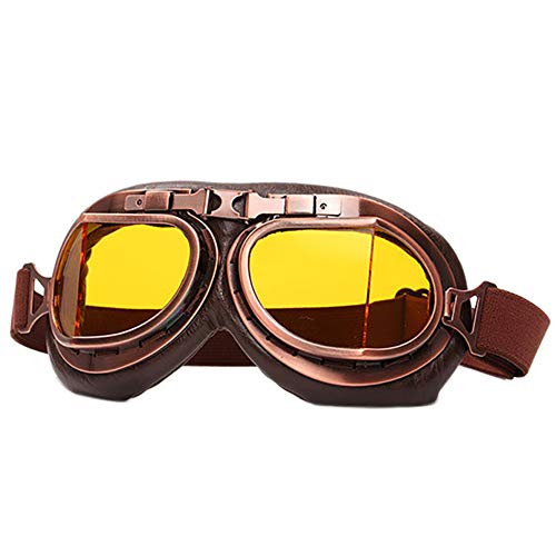 Image of Peicees Vintage Helmet Goggles Motorcycle Goggles Bike Motorcross Pilot Goggle