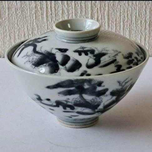 骨董品   蓋つき茶碗４客 Amazon.co.jp: 蓋付き茶碗 5客 + 蓋だけ4客 飯茶碗 骨董品 茶碗