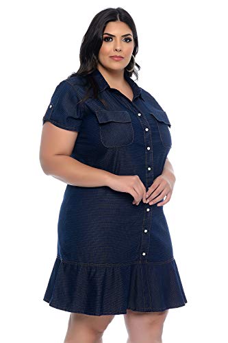 Vestido Chemisier Jeans Plus Size Anastasia-50