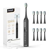 Mornwell Elektrische Zahnbürste, Schallzahnbürste mit Wiederaufladbarer Leistung, 8 Ersatzköpfe, 2 Minuten Timer Zahnbürste Mit 3 Modi, IPX7, für Erwachsene und Kinder