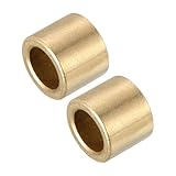 QUARKZMAN Buchsenlager 16mm Bohrung x 20mm Außendurchmesser x 10mm Länge Selbstschmierende Messingbuchsen Gleitlager Für Gleitbewegungen Maschinenteile (Goldton 2 Stück)