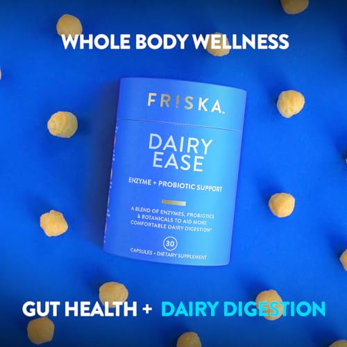 FRISKA Dairy Ease | Digestive Enzymes and Probiotics Supplement | Promotes Better Digestion | Natural Lactose Intolerance Relief & Support | 30 Capsules - Image 6