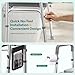 HOMEAL Raised Toilet Seat Riser with Handles for Seniors, 450LBS Heavy-Duty 3in1 Commode Chair for Disabled & Patients with Reinforced Frame & Protective Deflector, Built for Safety & Clean