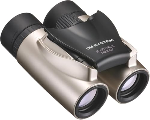 OM SYSTEM 8x21 RC II Binoculars – Compact Pocket Size, Multi-Coated Lenses, Lightweight for Travel, Camping & Bird Watching – UV Protection, 15-Year Warranty, Champagne Gold - Image 4