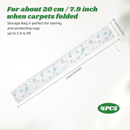 NICENEEDED 4 Pcs Large Rug Storage Bag, Jumbo Protection Carpet Bag Fits Rug up to 5.9'x 6.5' - Image 2