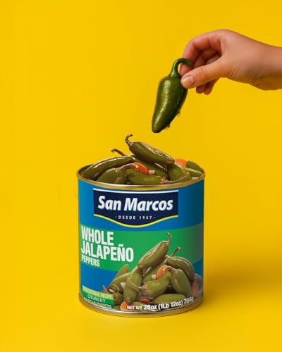 Image of San Marcos, Whole Jalapeno Peppers, 26 oz (Pack of 6) + Chilpotle In Adobo Sauce, 7.5 oz