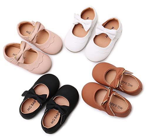 WILLFUN Toddler Little Girls Mary Jane Flats Bowknot Princess Dress Ballet Shoes Non-Slip Soft Sole School Party Girl’s Shoes2