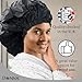 DONNA Super Jumbo Shower Cap – Comfortable Elastic Band, 100% Waterproof Hair Cap for Long Hair, Braids & Thick Styles, Reusable Big Shower Cap for Women, Keeps Hair Dry & Protected, PINK